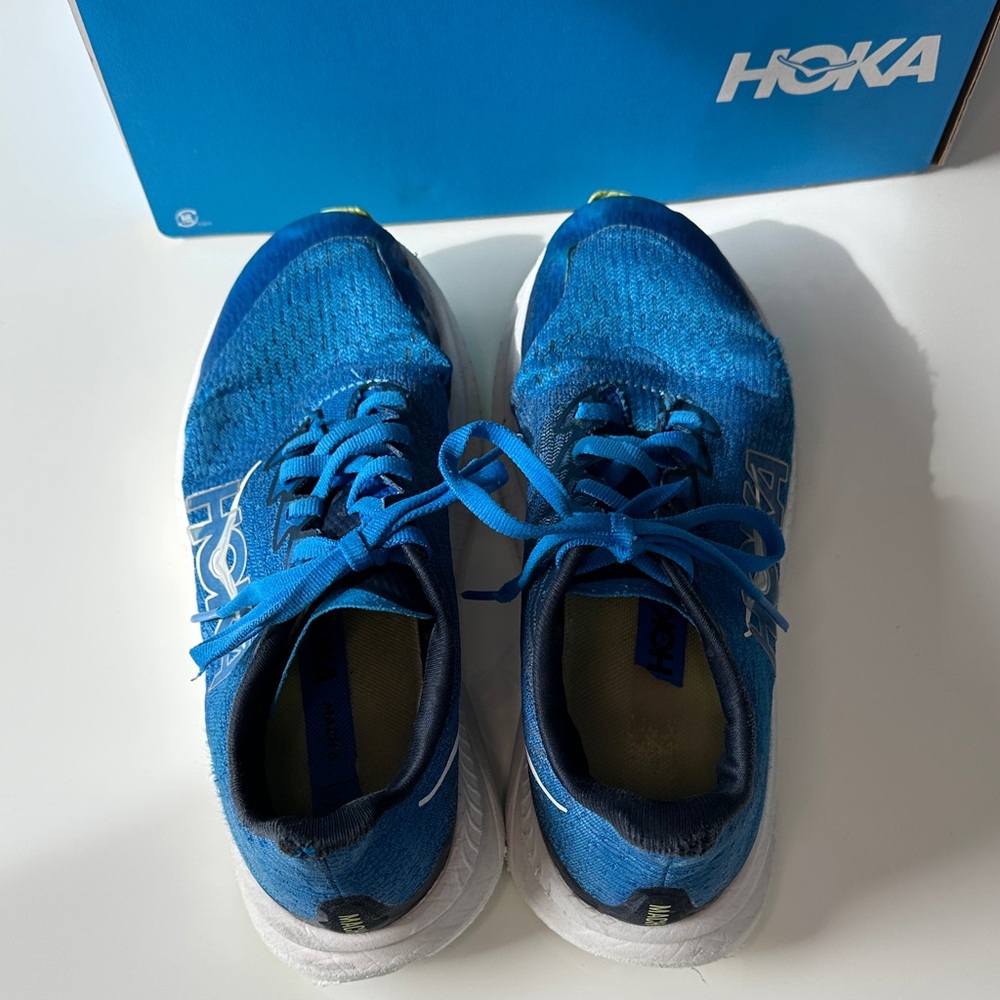 Hoka Kids Mach 6 Vibrant Blue Athletic Shoes Size 4 - Picture 3 of 6